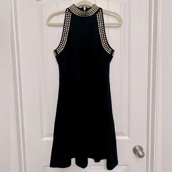 Black Michael Kors Dress with Gold Rhinestone Details- Size6 Black Michael Kors Dress with Gold Rhinestone Details- Size6